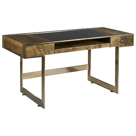 Risden Desk with Bronze Glass Top Insert